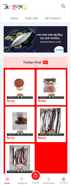 Hokars Online Shopping Mall Website - Mobile