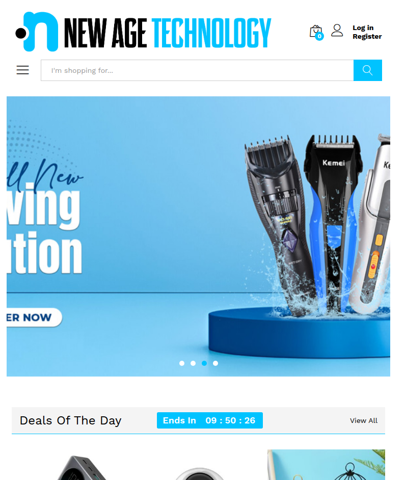 New Age Technology Website - Tablet