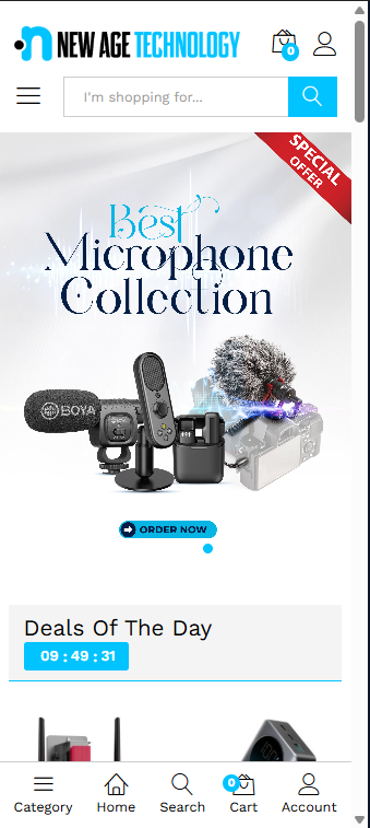 New Age Technology Website - Mobile