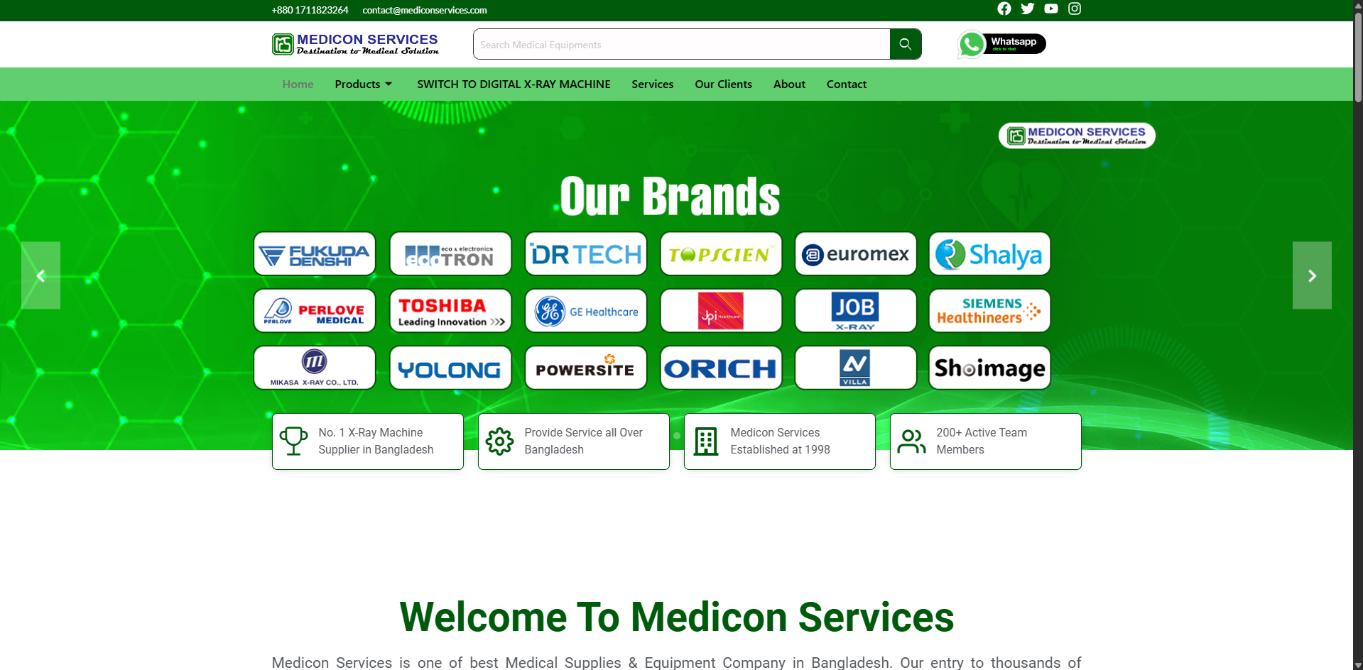 Medicon Services Website