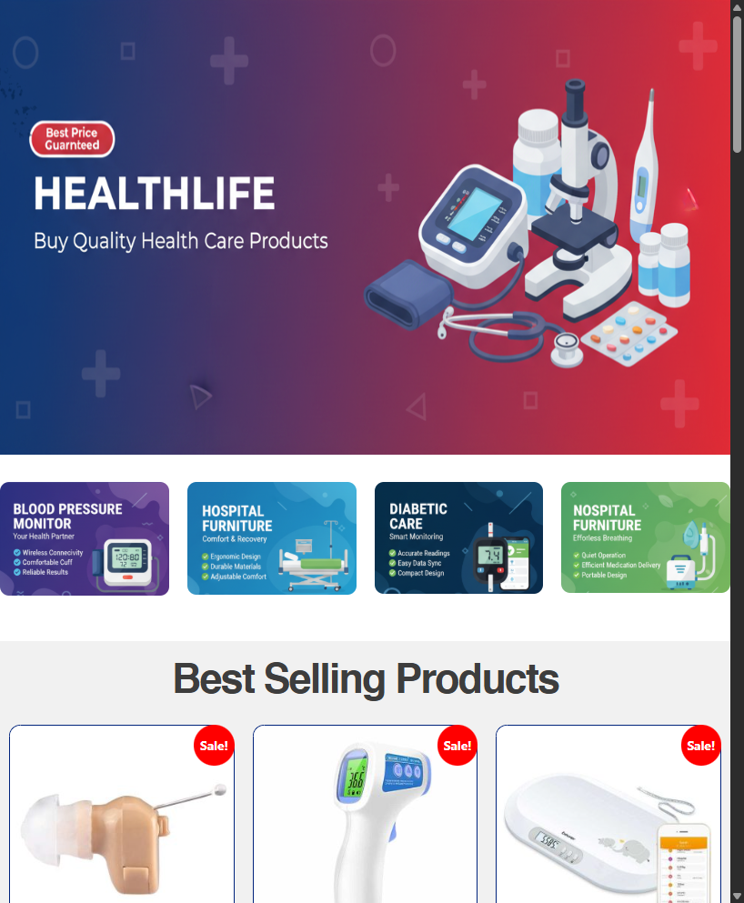 Health Life – Medical & Healthcare E-Commerce - Tablet
